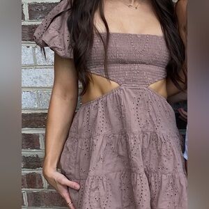 Brown Sky To Moon Dress